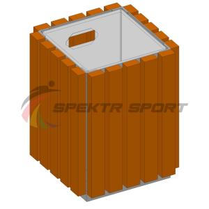 Купить Урна металлическая в деревянной обрешетке SP МФ400 в Зеленогорске 