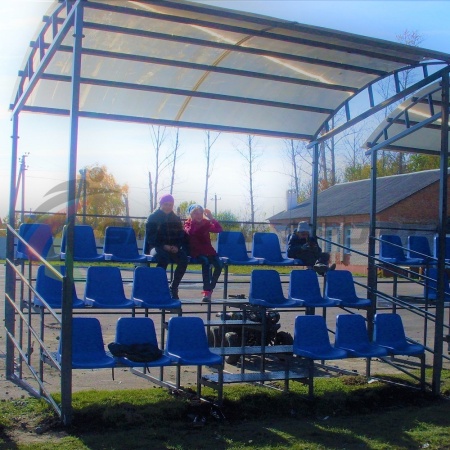 Купить Трибуна для зрителей 3 ряда на 20 мест с навесом и перилами в Зеленогорске 