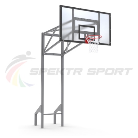 Купить Стойка баскетбольная уличная усиленная со щитом из оргстекла, кольцом и сеткой SP D 413 в Зеленогорске 